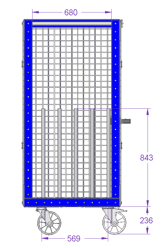 Kit-Wagen für Kartons – 1240 × 820 mm
