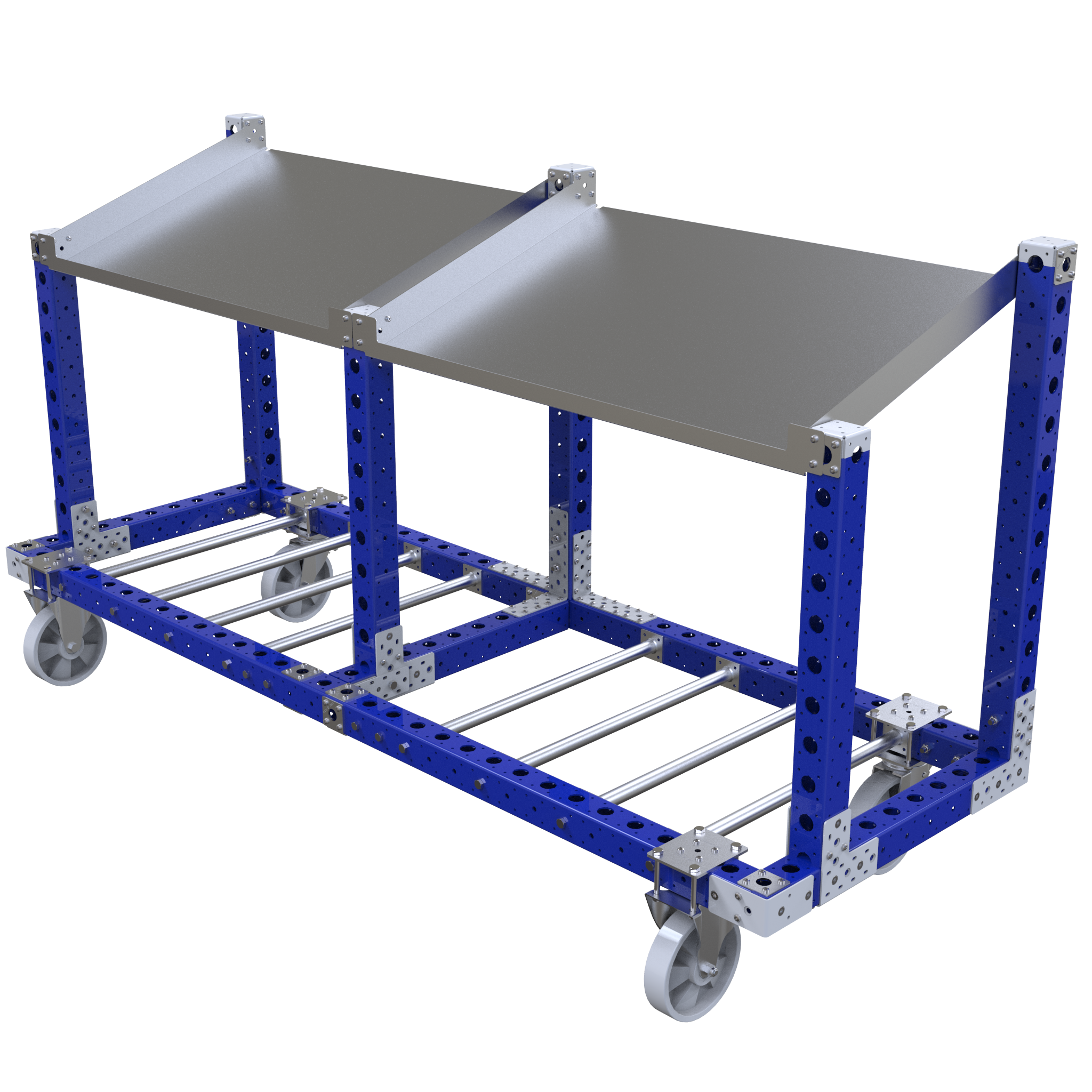 Zweistufiger Durchlaufregalwagen