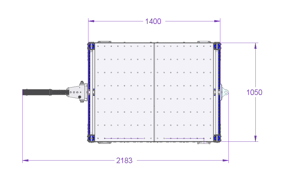 Carrito con repisa plana 55 x 41 pulgadas