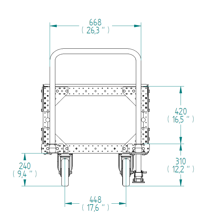 E-Rahmen-Palettenwagen – 770 × 1050 mm
