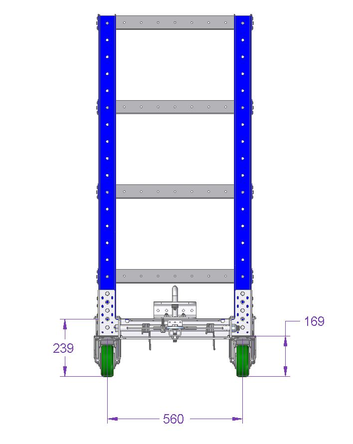 Flat Shelf Cart 630 x 1190 mm