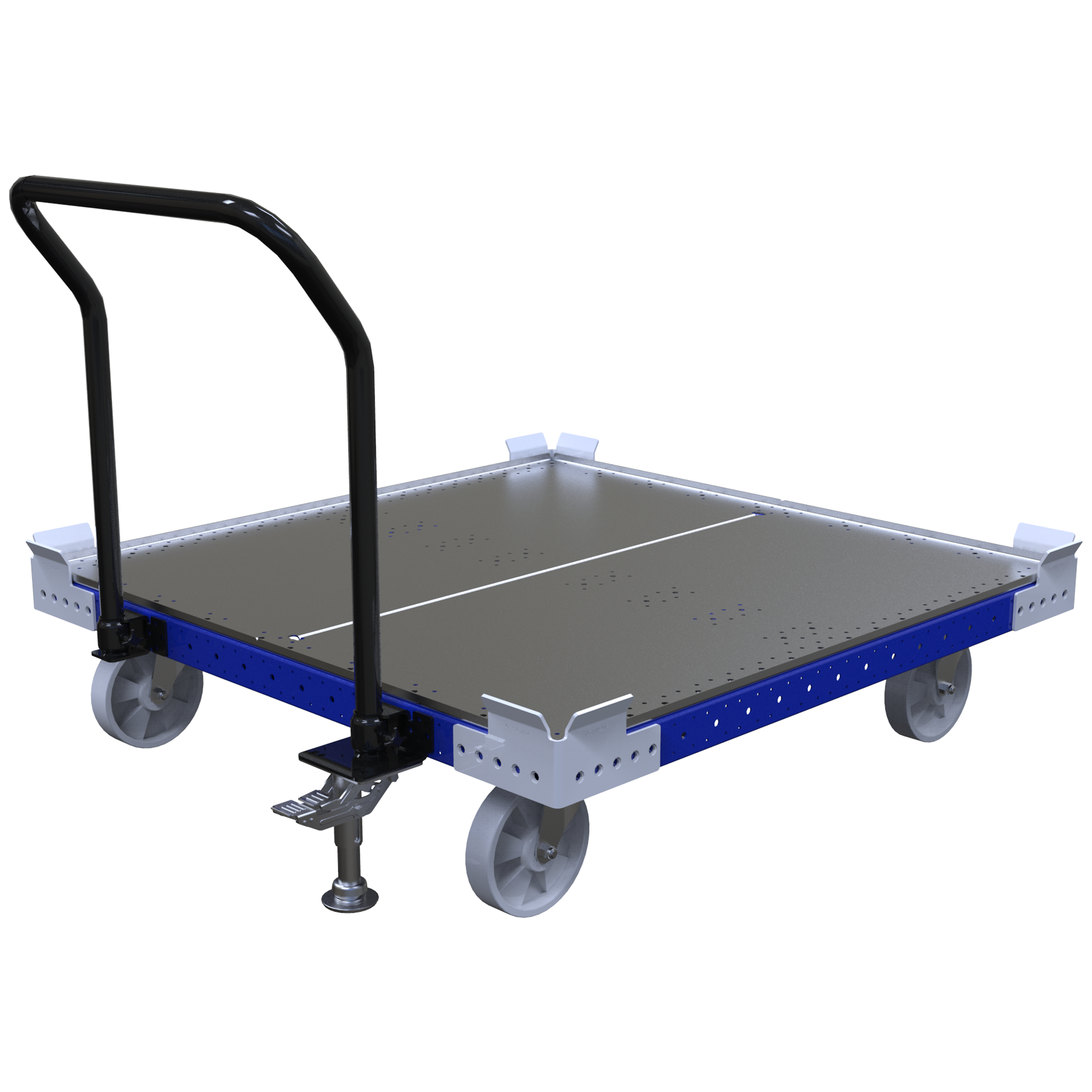 Flat Deck Pallet Push Cart - 1260 x 1260 mm