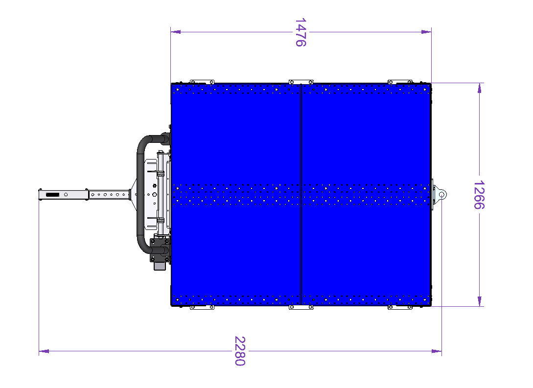 Flat Deck Engine Cart - 50 x 58 inch