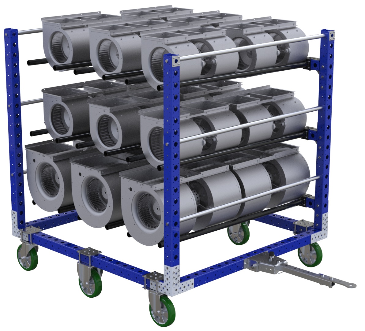 Modular & industrial material handling cart by FlexQube