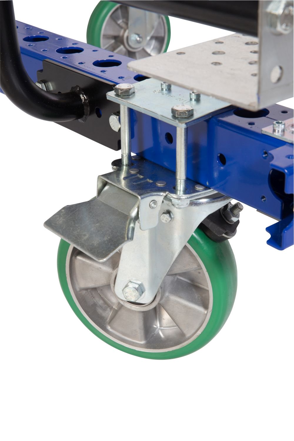 FlexQube caster attached to the base structure