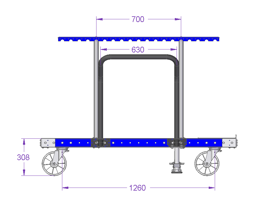Wagen für Wandpaneele – 1610 × 980 mm