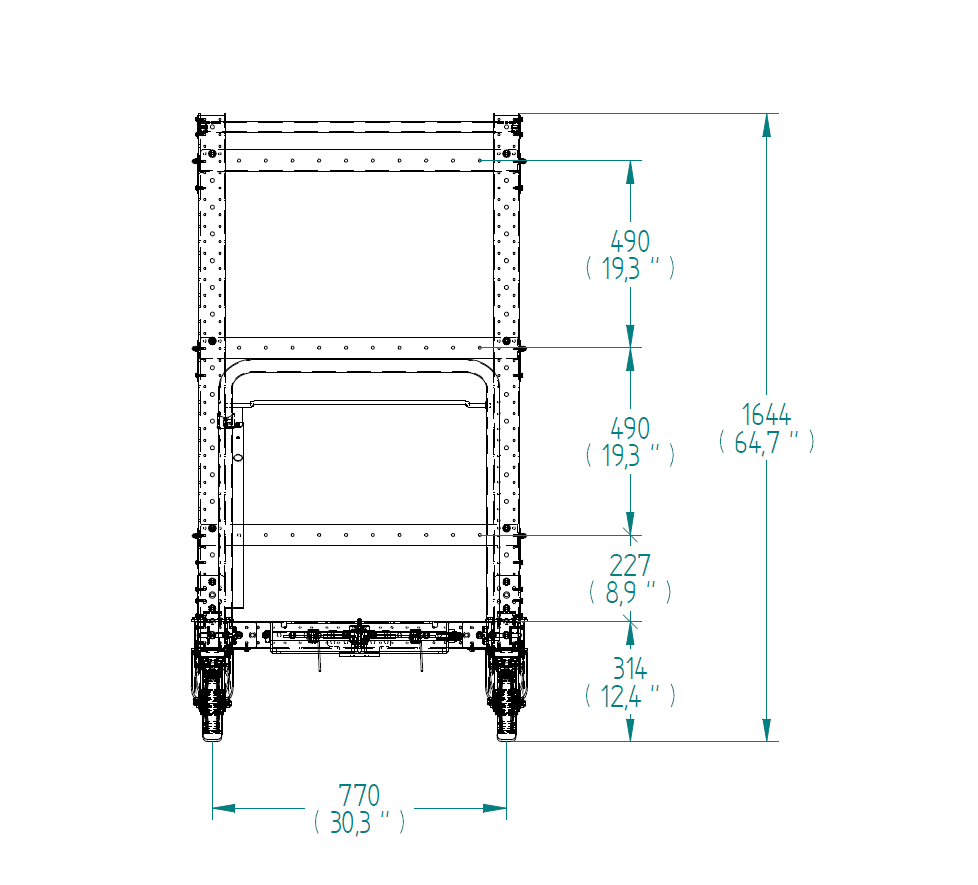Flat Shelf Cart with Wire Release - 840 x 1260 mm