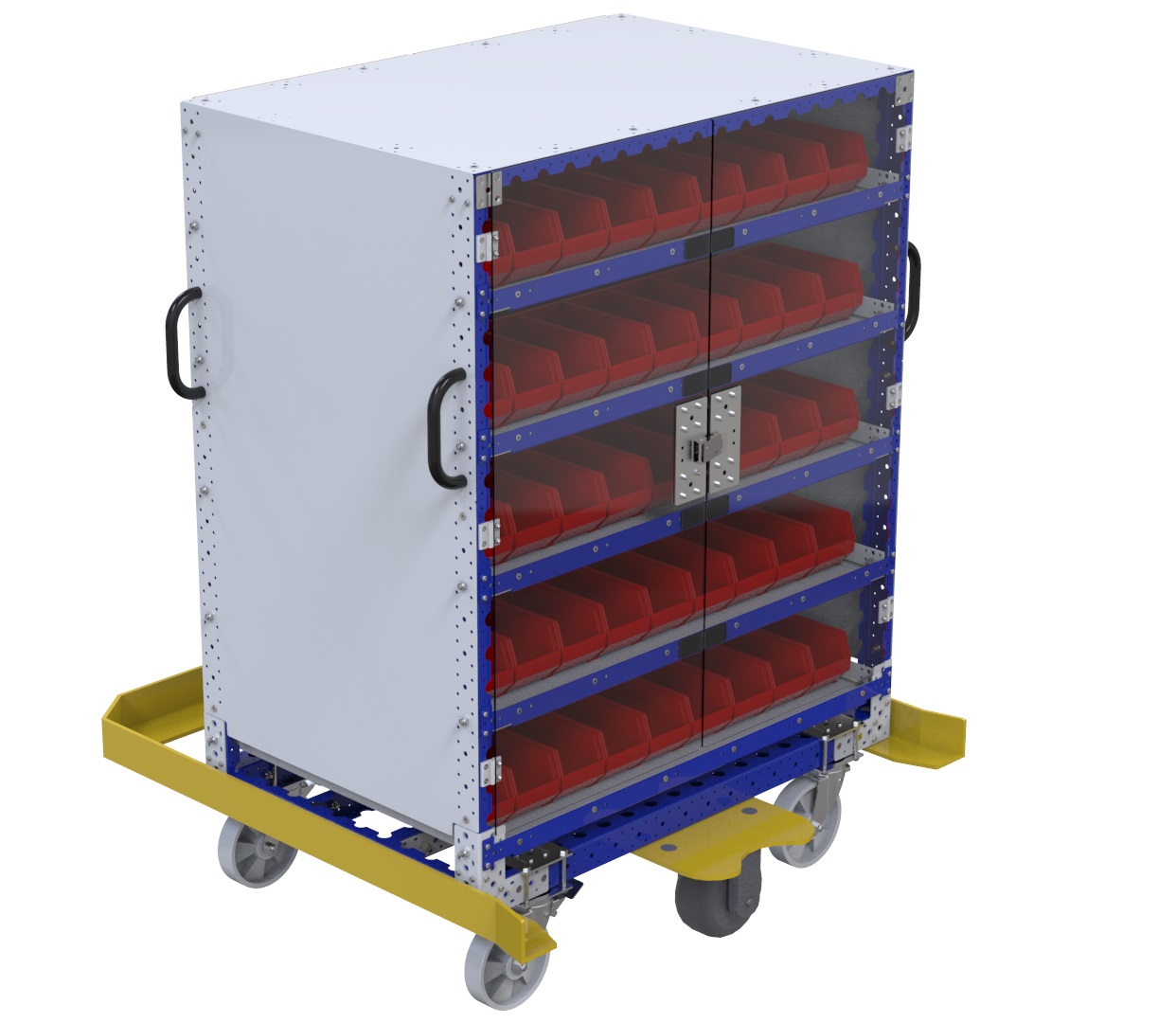 Modular & industrial material handling cart by FlexQube