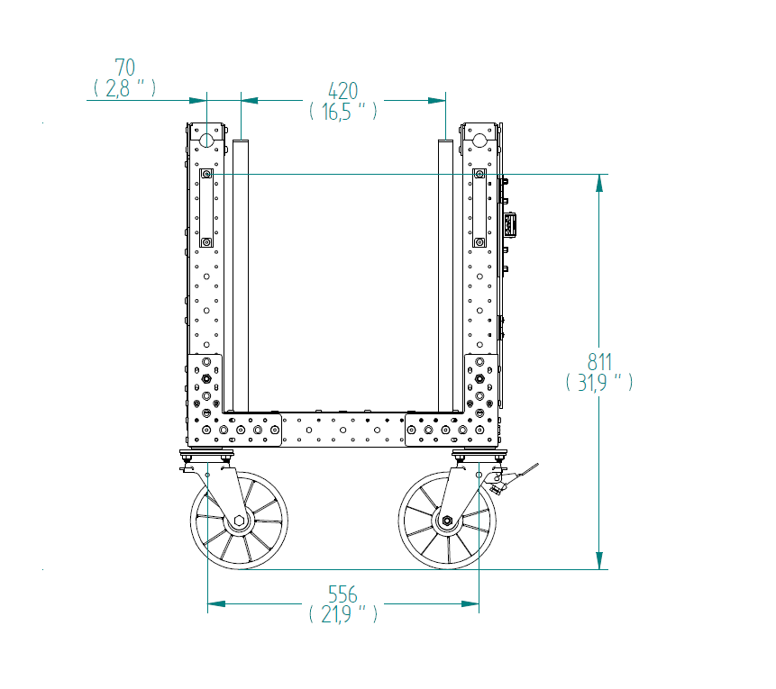 Cart for trays – 980 x 630 mm