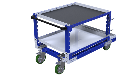 FlexQube shelf cart with handlebar