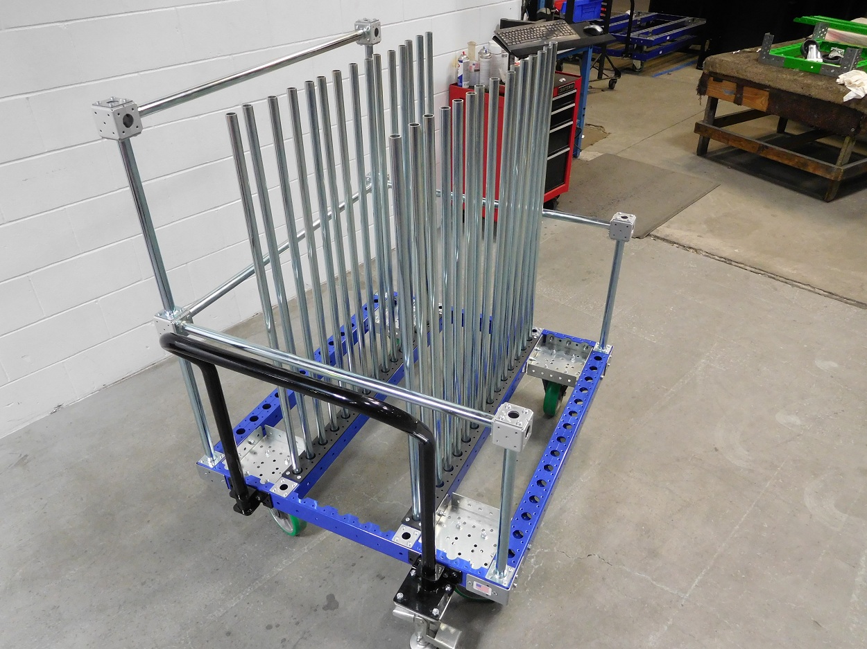 Modular & industrial material handling cart by FlexQube