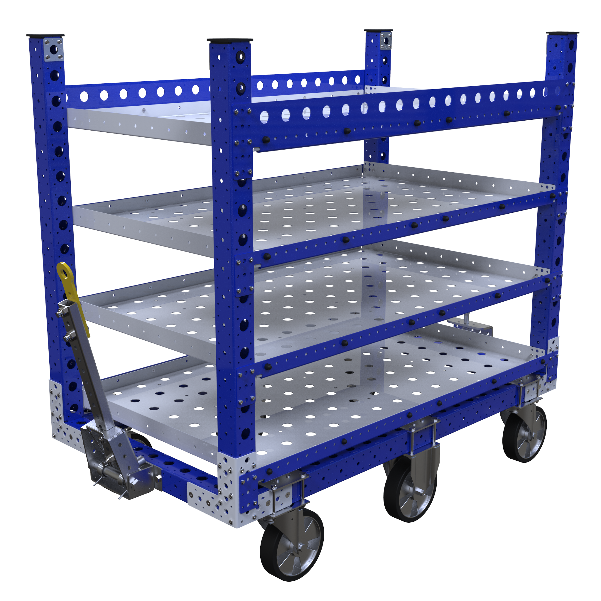 Carro remolcador con repisas - 1470 x 840 mm