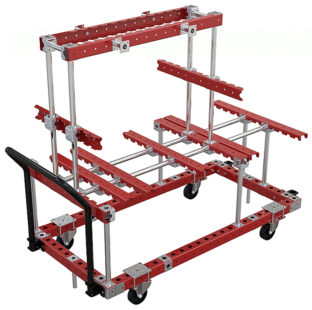 Estante diseño personalizado en rojo FlexQube