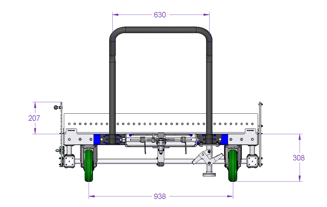Roller transfer cart – 1260 x 1260 mm
