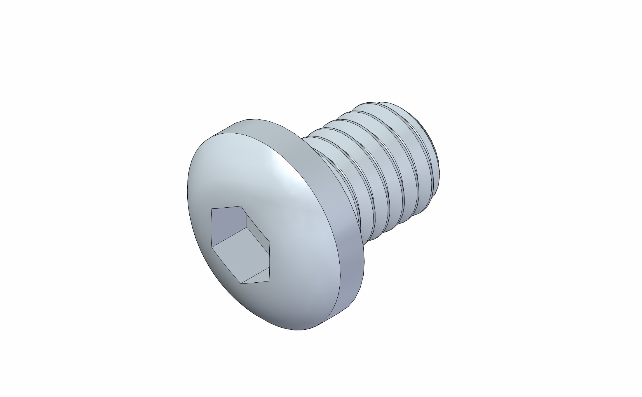 M6 x 8 mm Allen Head Round Head