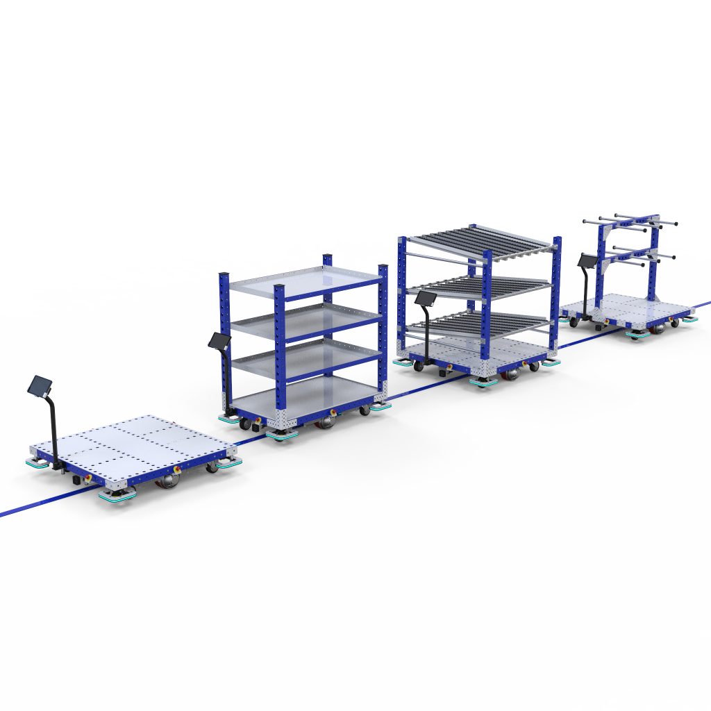 Automated AGV eQart with different top sturctures