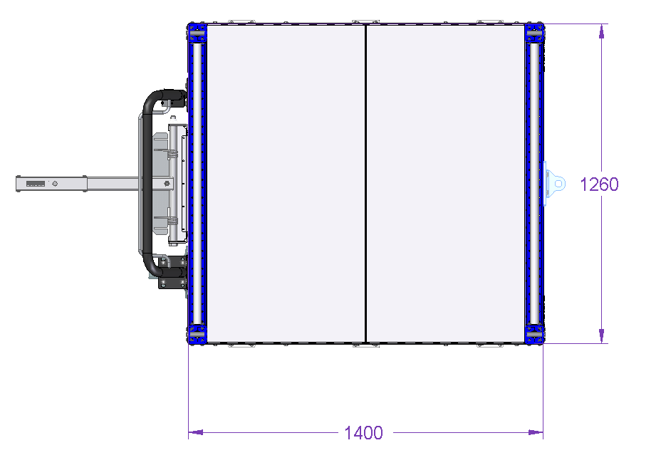 Flat Shelf Cart 55 x 48 inch