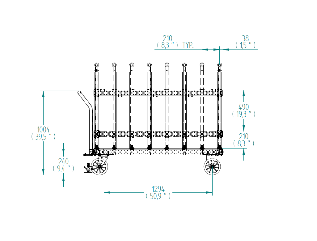 Wagen für Türen – 1470 × 1540 mm
