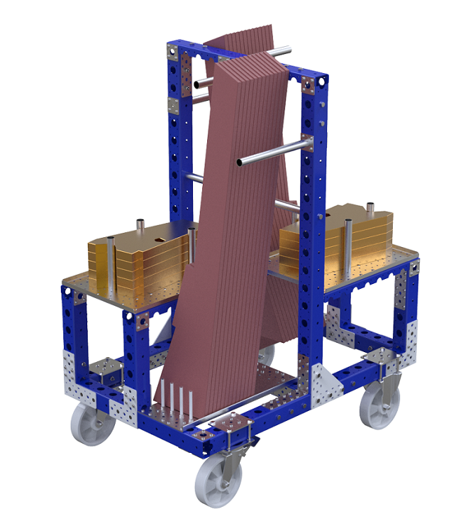 Modular & industrial material handling cart by FlexQube