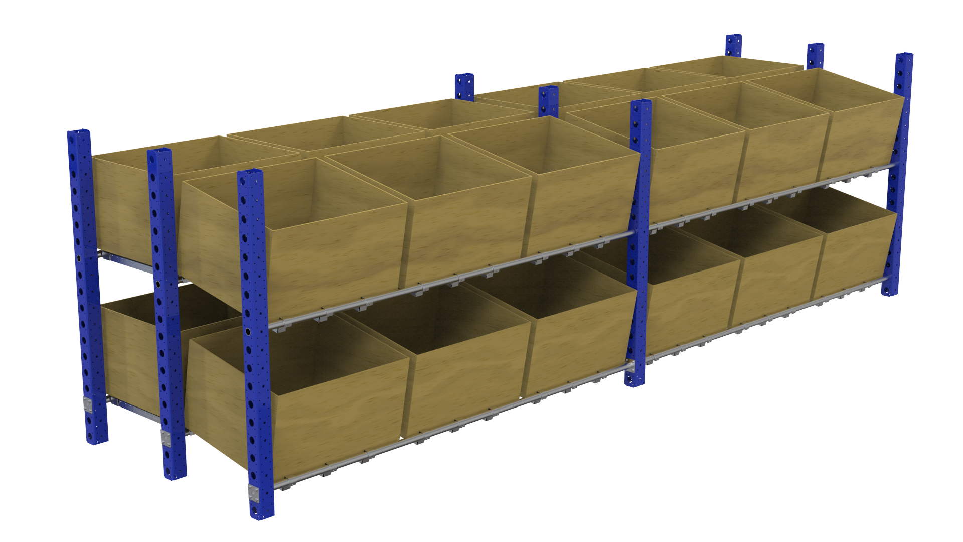 Durchlaufregale - 1190 x 4410 mm