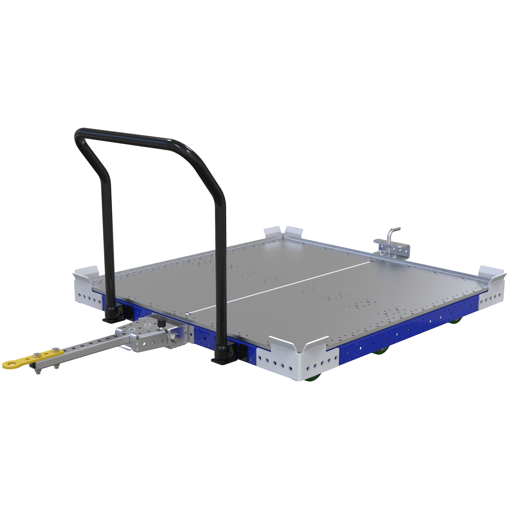 Low Rider Flat Deck Tugger Cart - 1260 x 1260 mm