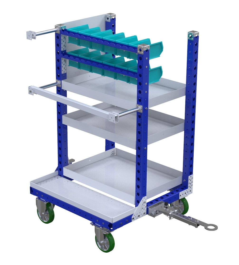 Modular & industrial material handling cart by FlexQube