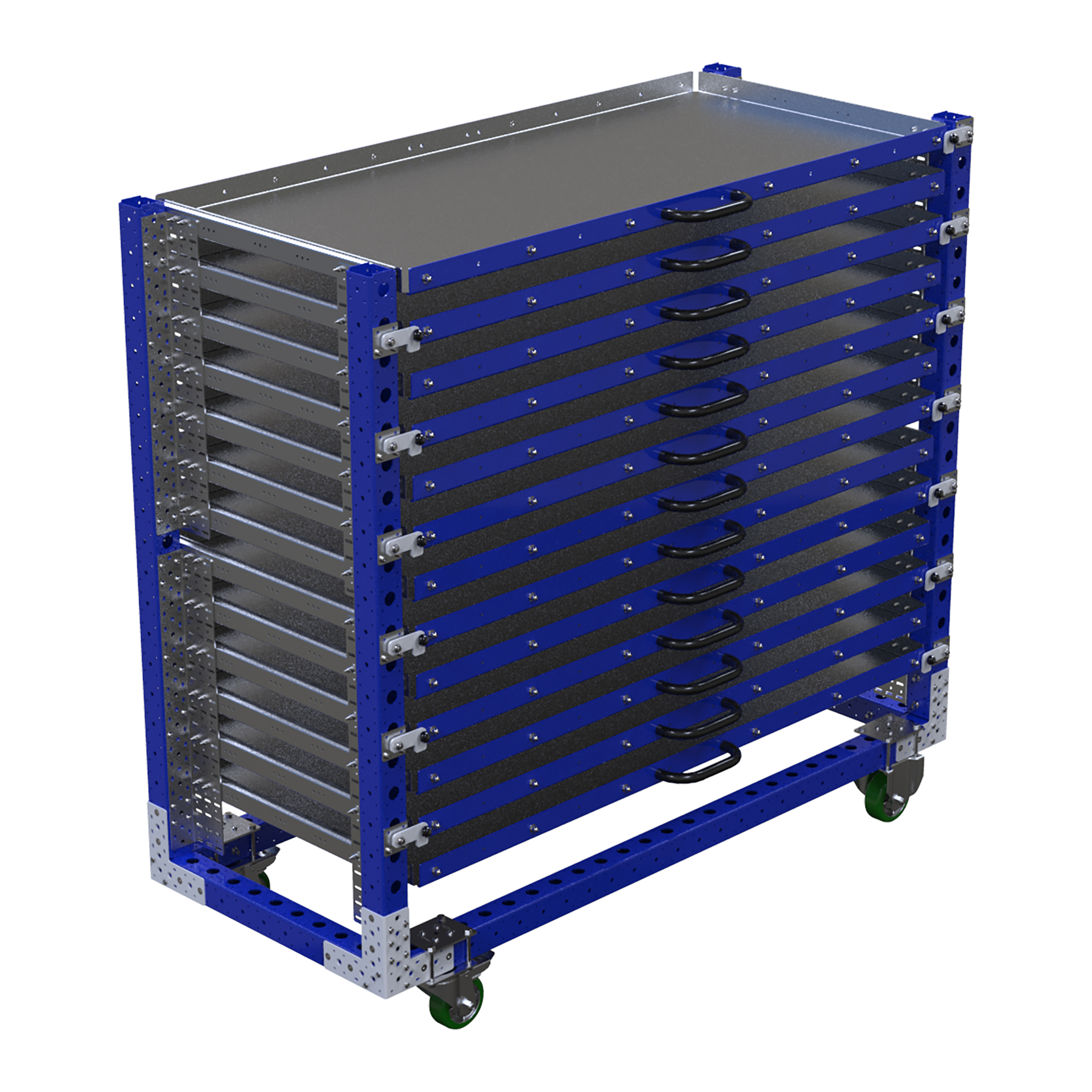 Carro con estante extensible - 770 x 1820 mm