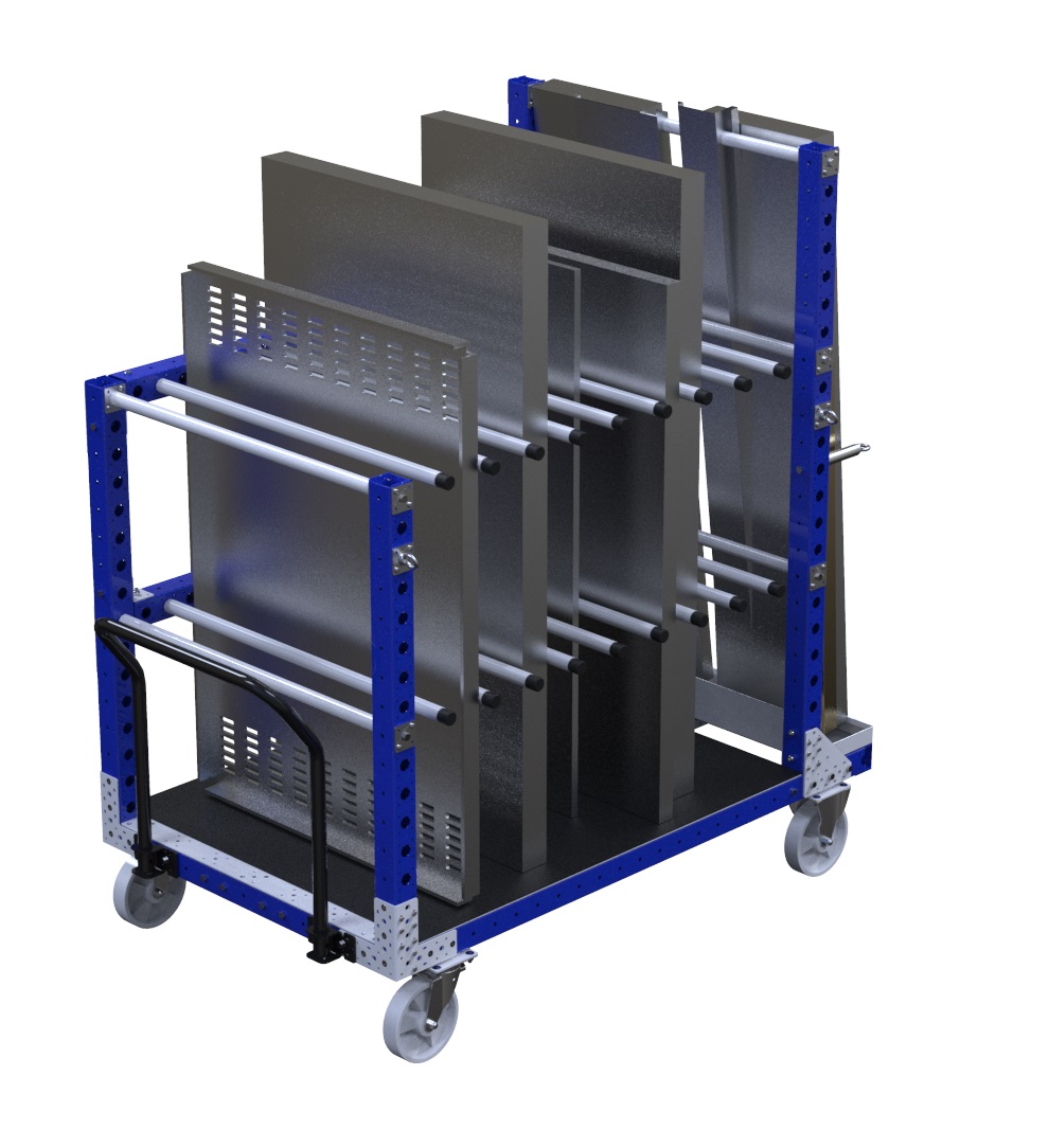 Modular & industrial material handling cart by FlexQube