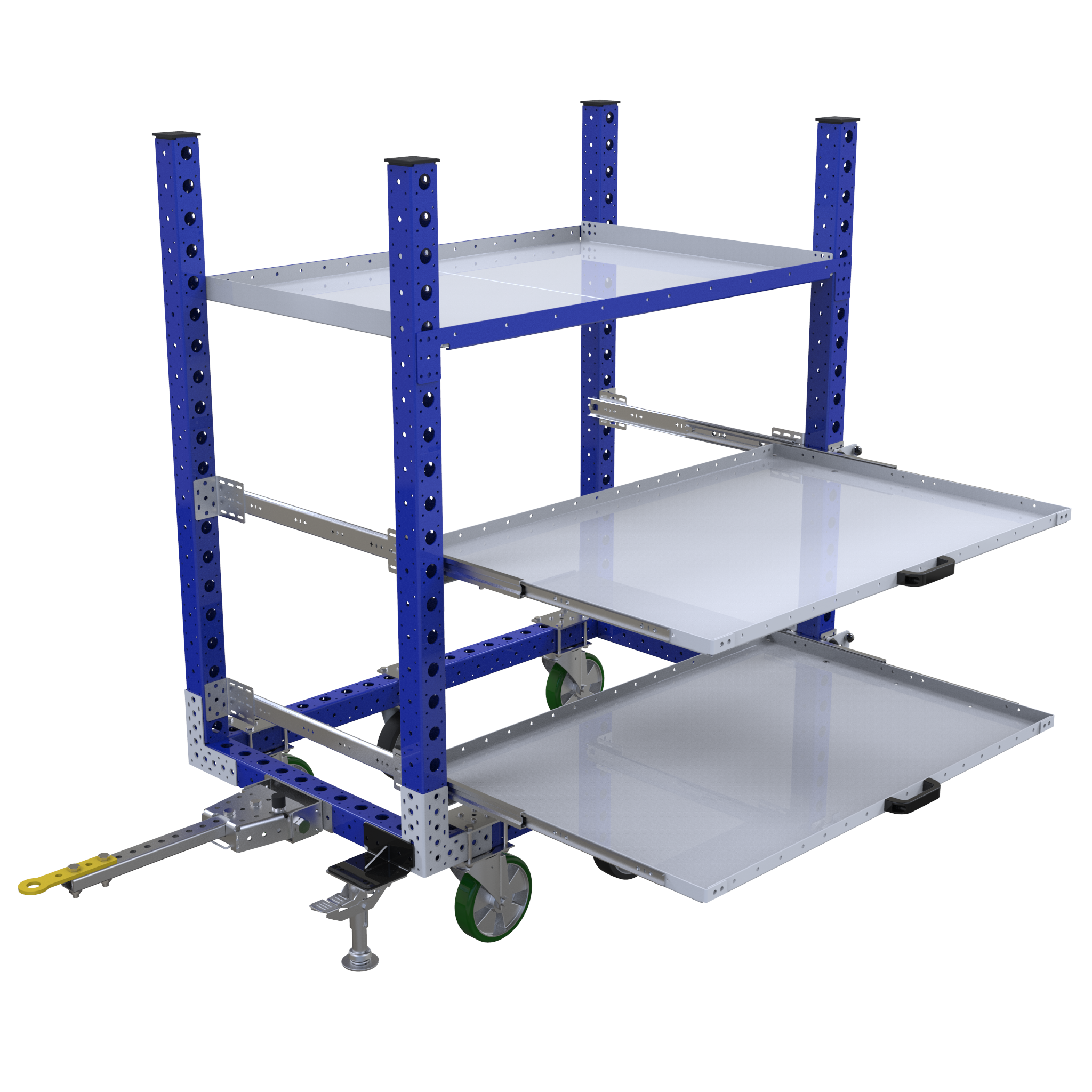 Carro remolcador con repisas - 1400 x 840 mm
