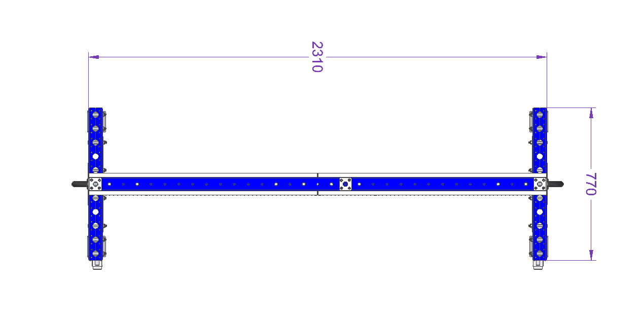 Carro de tablero perforado - 770 x 2310 mm