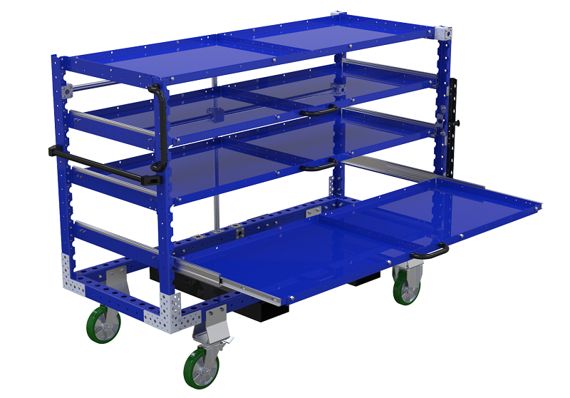 Modular & industrial material handling cart by FlexQube