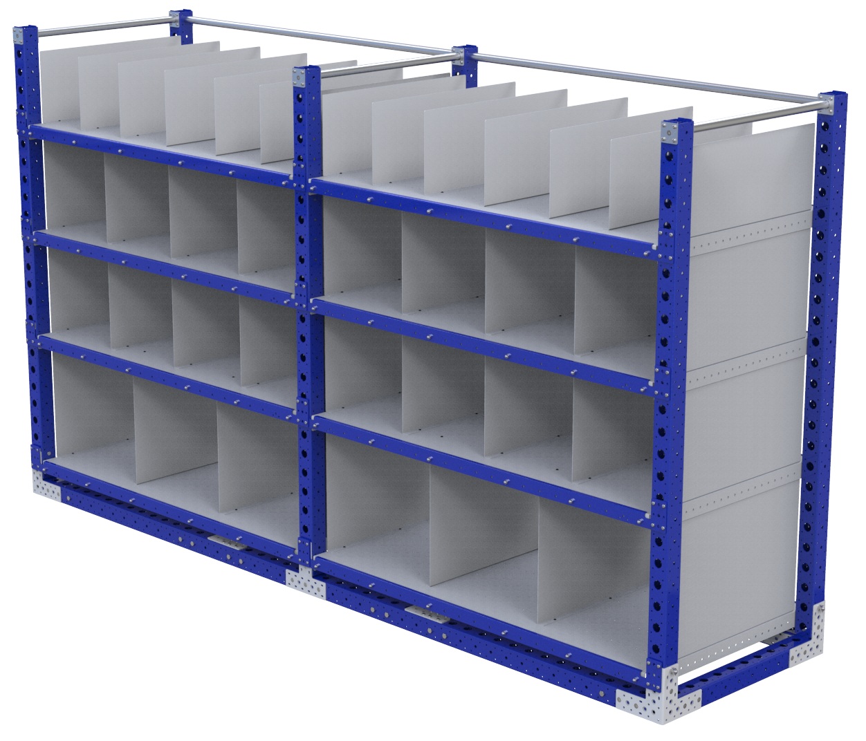 Modular & industrial material handling compartment rack by FlexQube