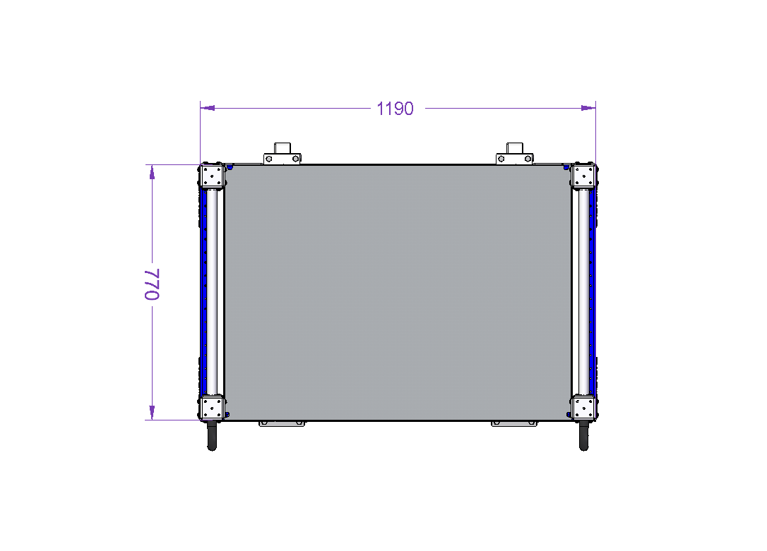 Carro con repisas de flujo - 770 x 1190 mm