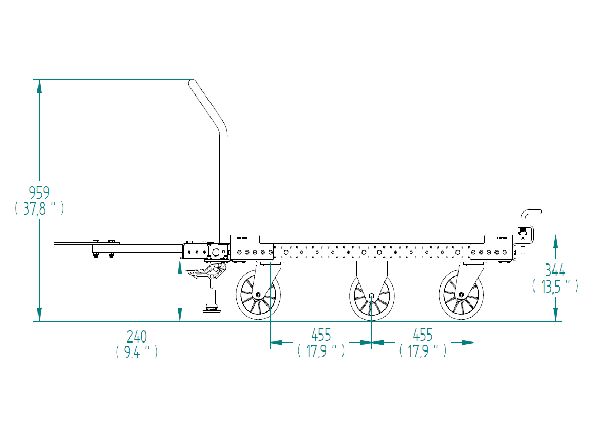 Palettenzugwagen – 1260 × 1260 mm