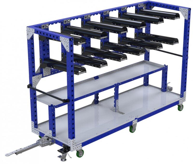 FlexQube Material Handling custom hanging cart