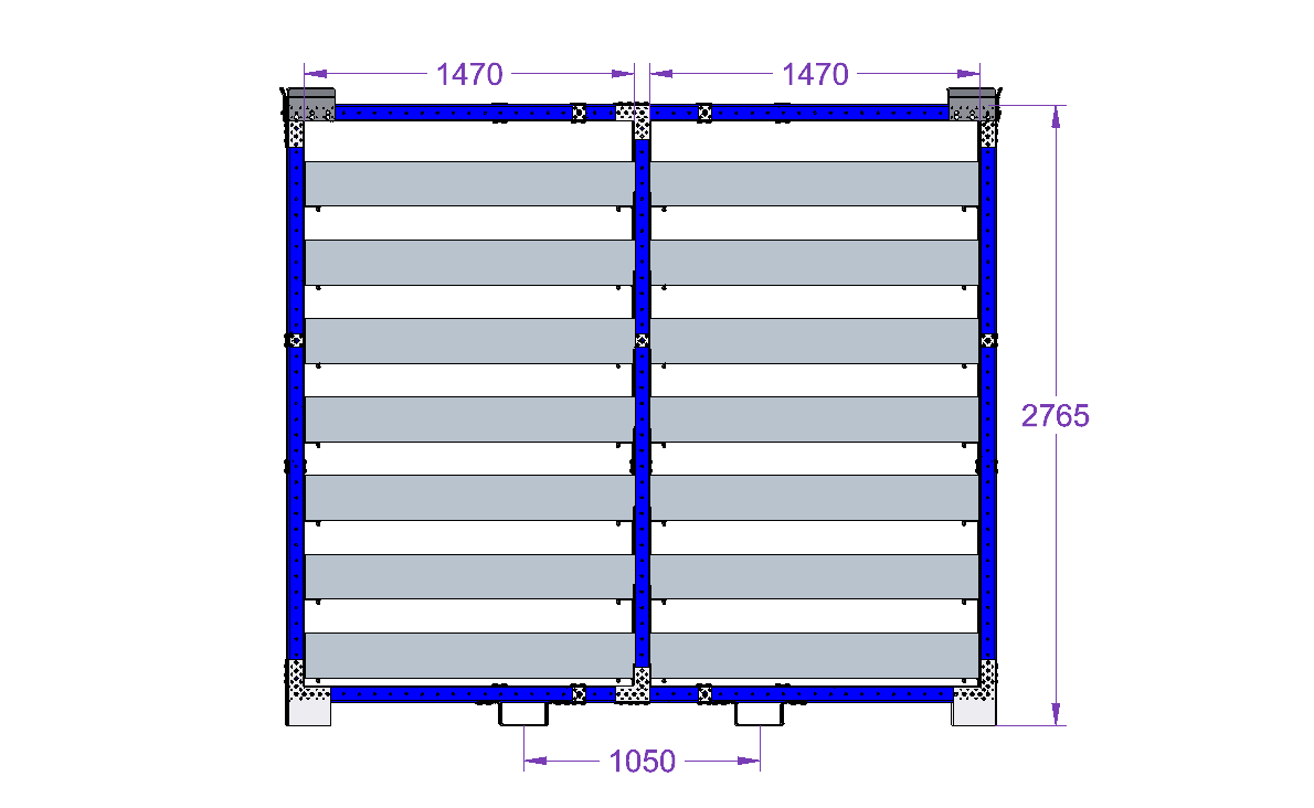 Carrito con ventana 3150 x 1470 mm