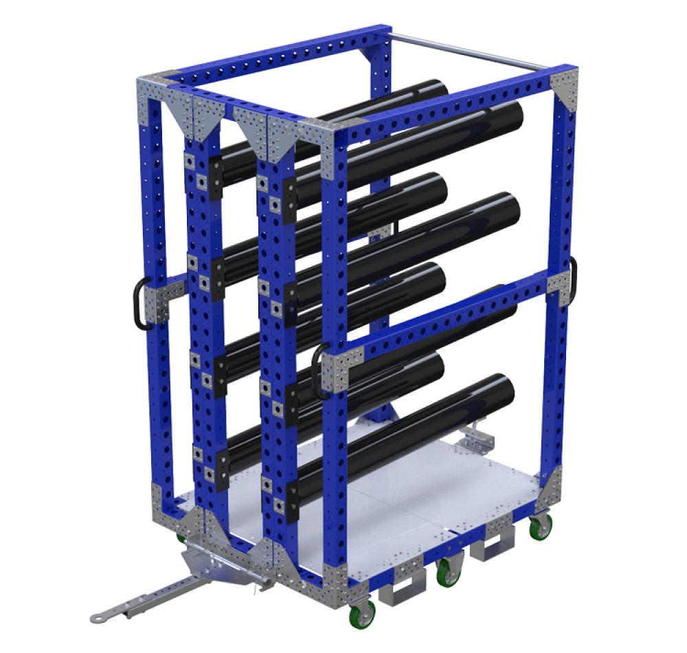Carrito de Manejo de Materiales Resistenta FlexQube