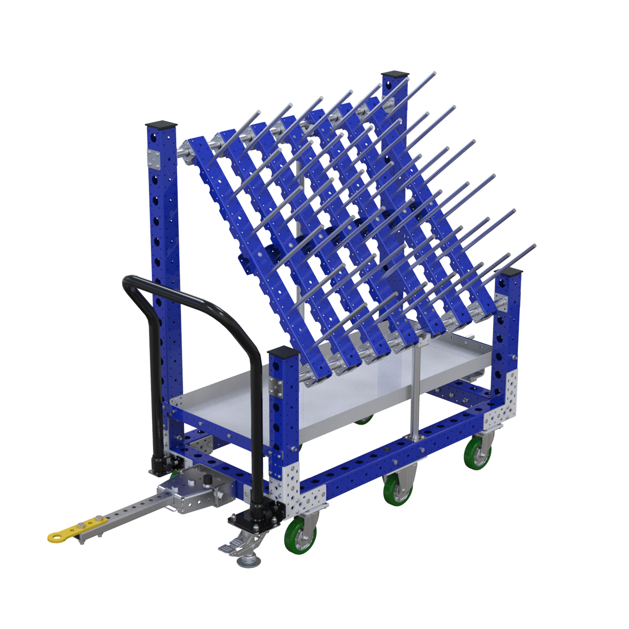 Angled tube kit cart - 630 x 1190 mm