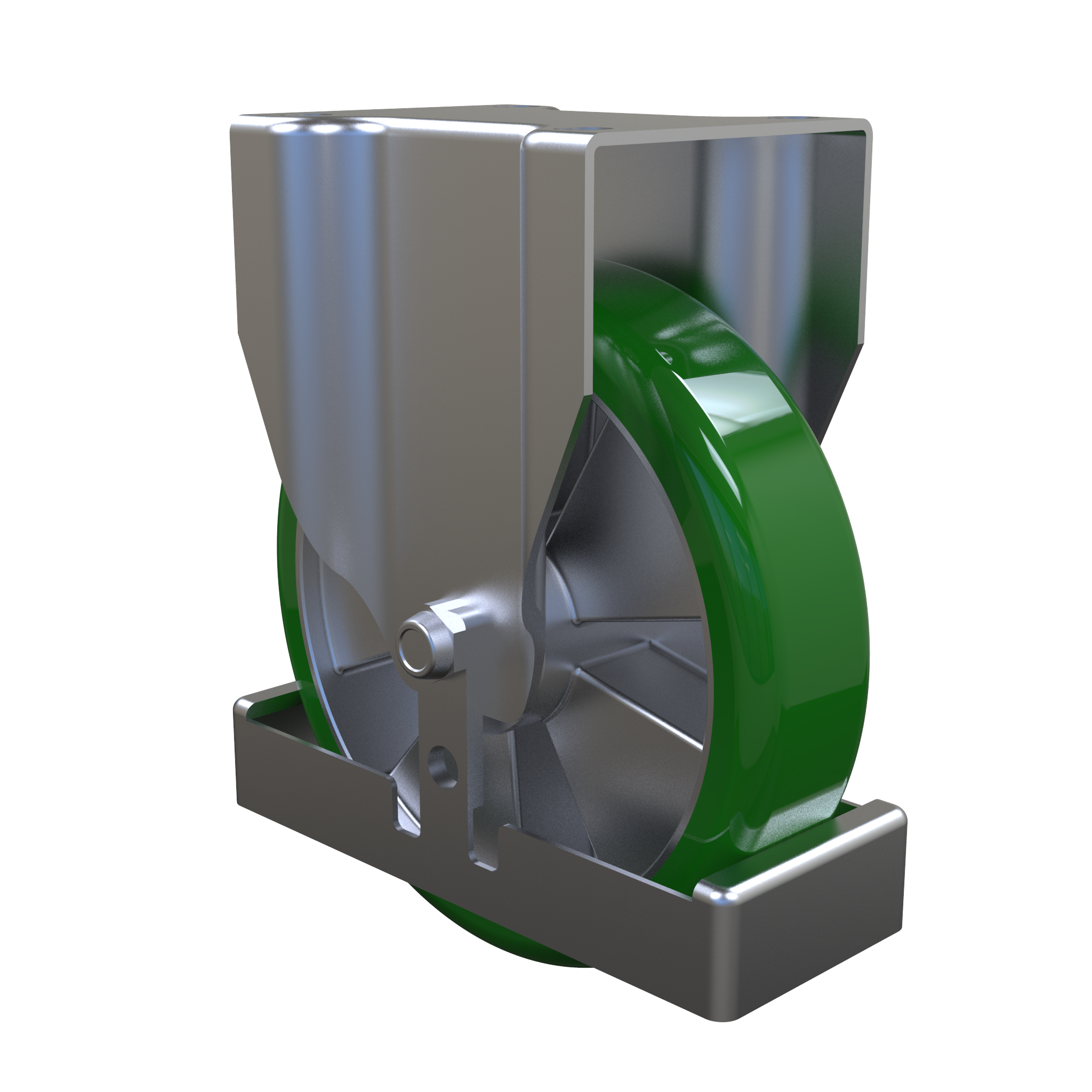 Fixed Caster - 200 mm w.Guard