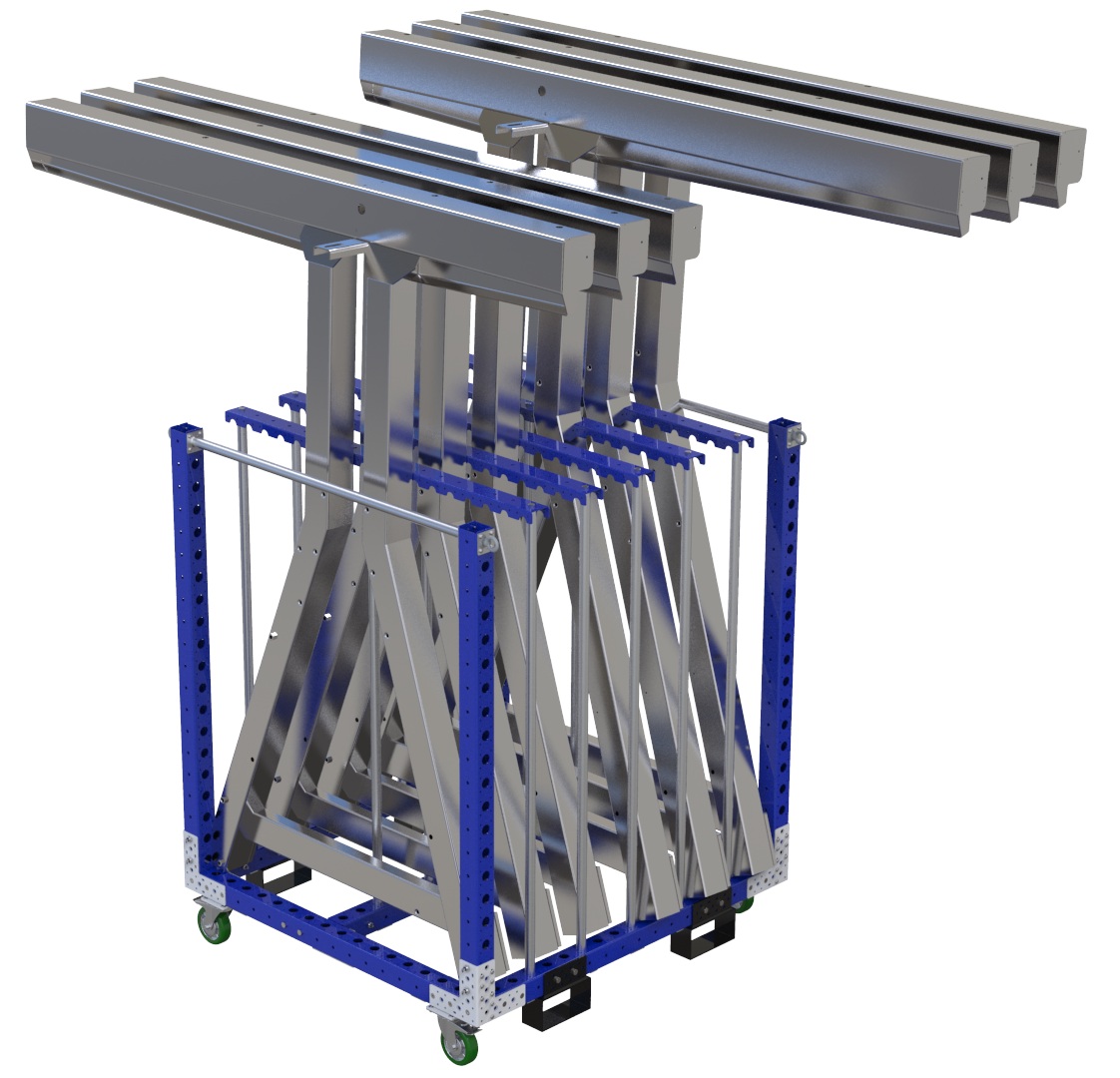 Modular & industrial material handling cart by FlexQube