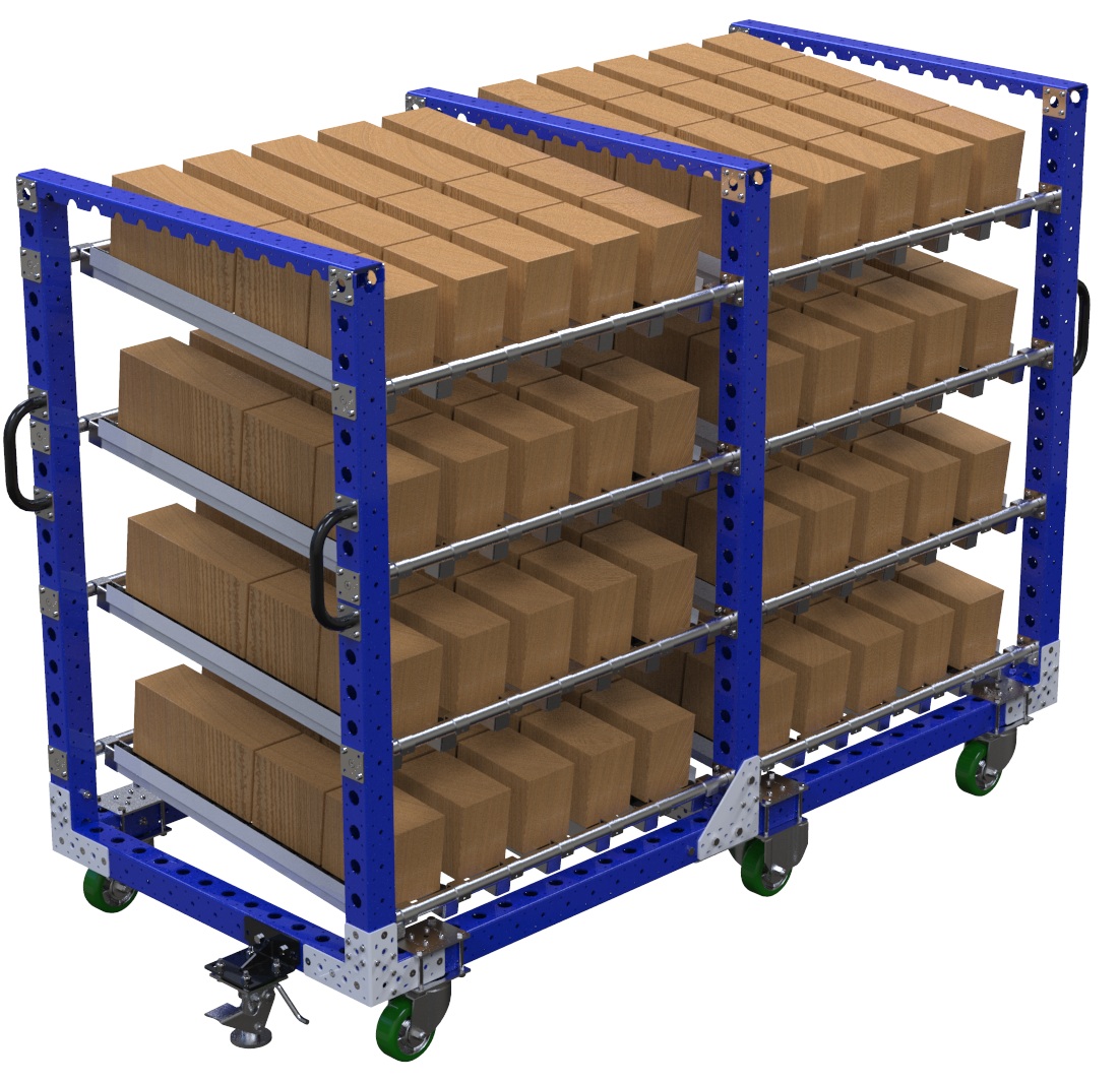 Modular & industrial material handling cart by FlexQube