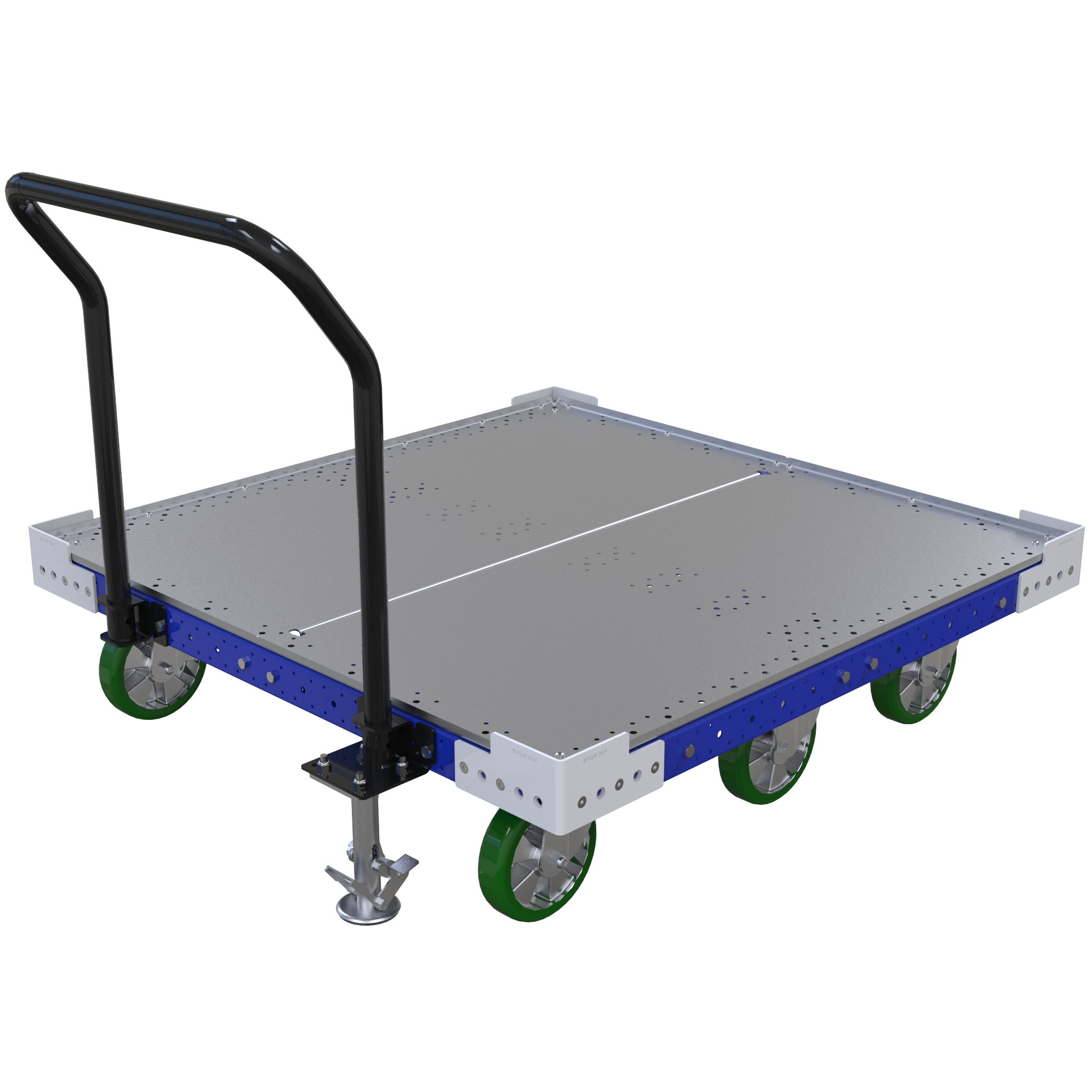 Push Cart 50 x 50 inch with Handle Bar and Floor Brake