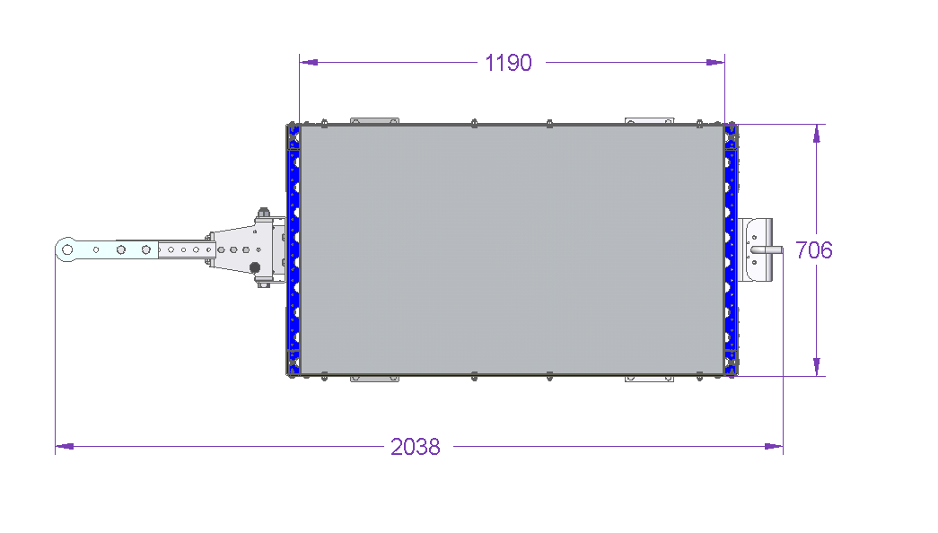 Flat Shelf Cart 1260 x 700 mm
