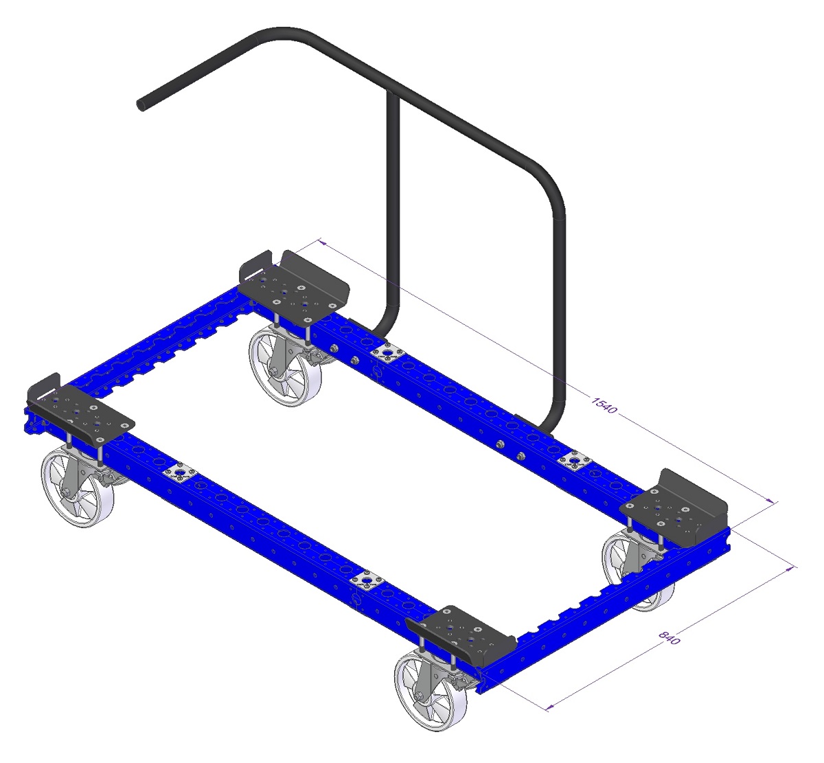 Trolley for Large Pallets 1540 x 840 mm