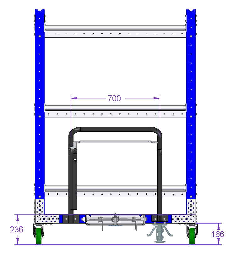 Flat Shelf Cart 55 x 48 inch