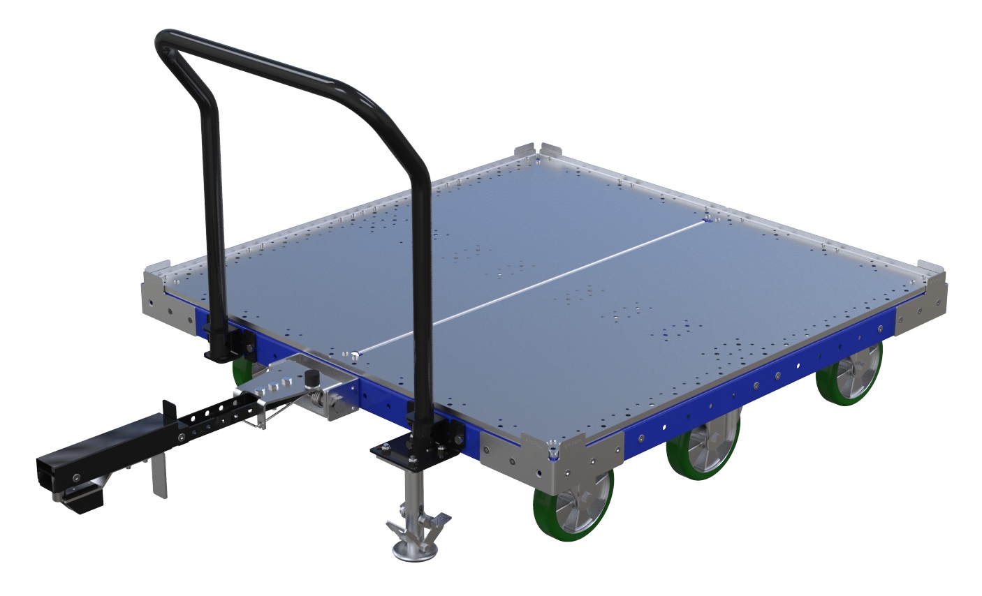Wagen mit Kupplungsstange mit Fußauslöser 50 × 50 Zoll