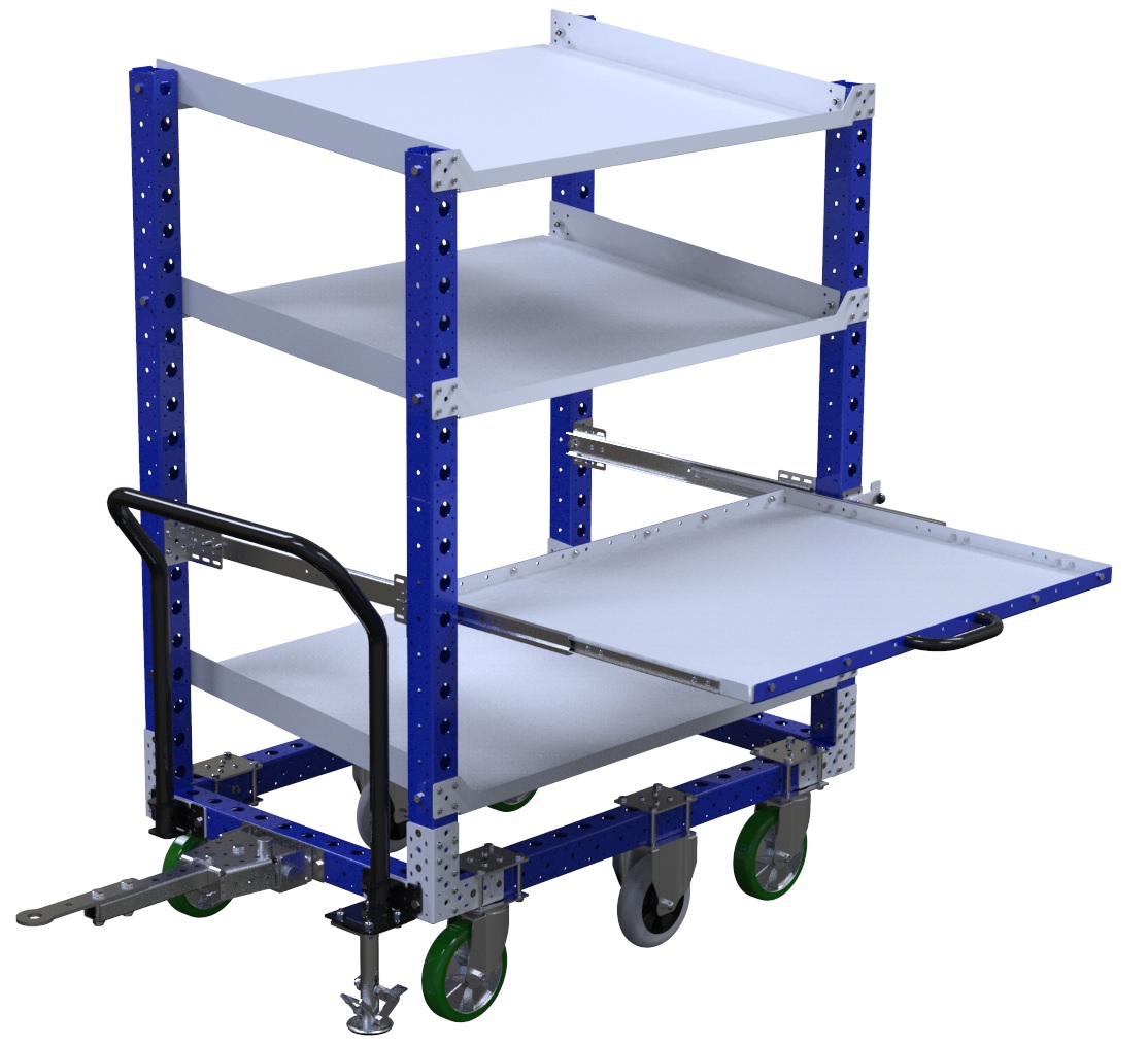 Modular & industrial material handling cart by FlexQube