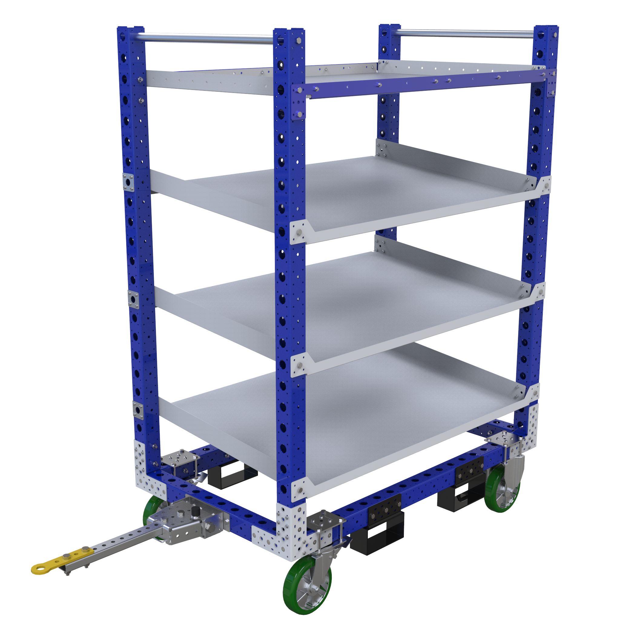 Carro remolcador con estante de flujo - 840 x 1400 mm