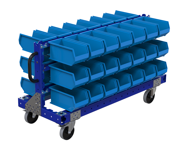 Modular & industrial material handling cart by FlexQube