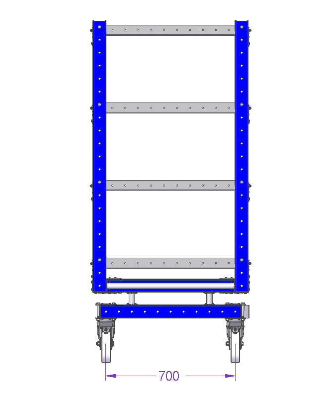 Flat Shelf Cart for Liftrunner E- and B-frame - 1400 x 840 mm